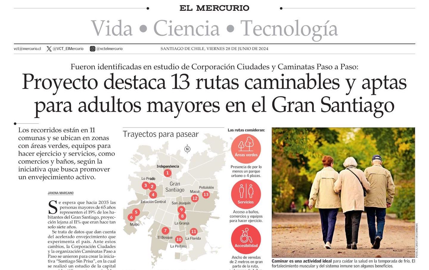 Nota en El Mercurio